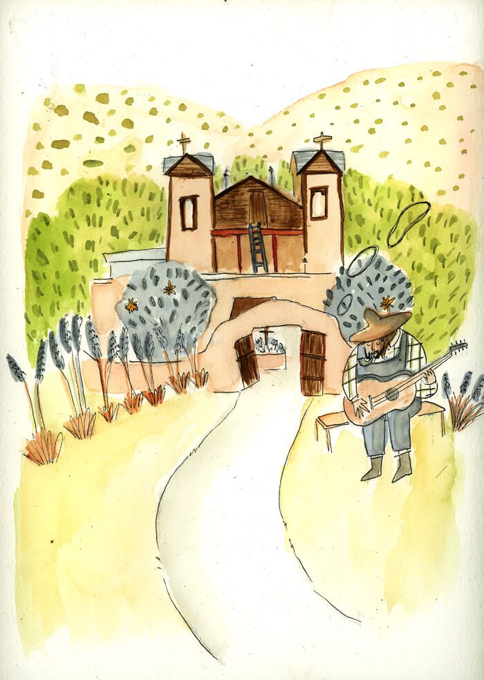 Zahra Marwan, Each year, Noah walks from Albuquerque to the Santuario de Chimayó with his guitarrón