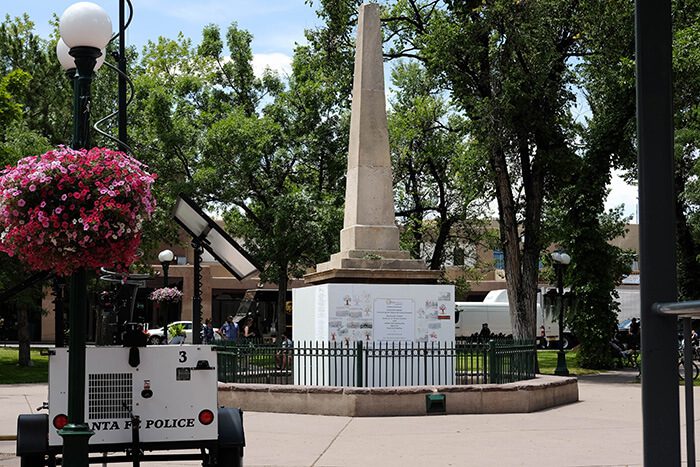 Santa Fe Plaza obelisk