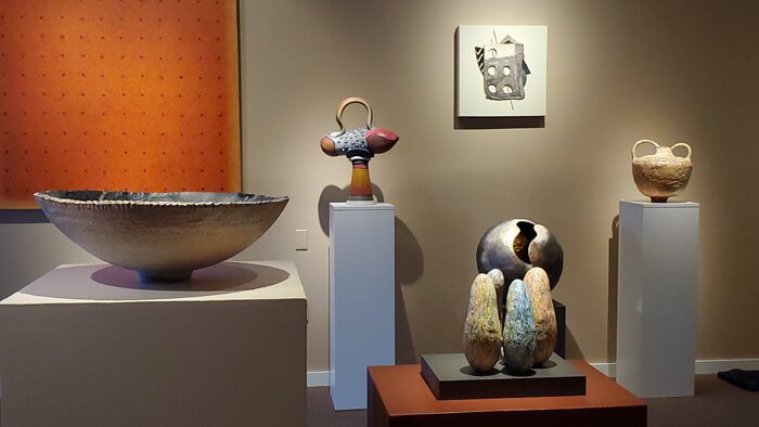 Various ceramic pieces at Taos Ceramics Center 