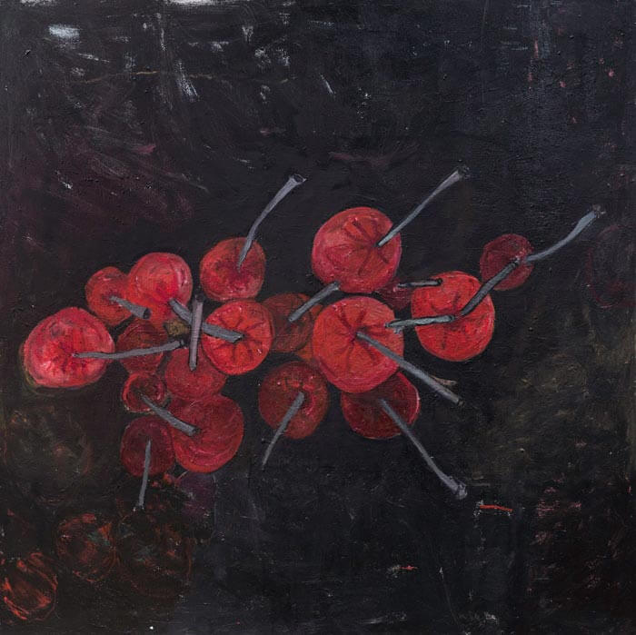 painting of cherries by artist Margaret Neumann