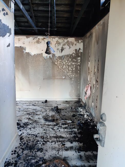 Trapdoor projects fire damage