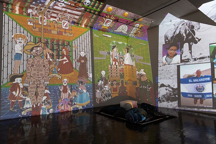 Michael Menchaca, The 1836 Project (Extended Widescreen Edition), installation view