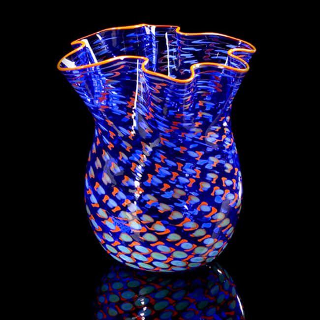Rees Bowen, Cobalt Spider Oval Vase
