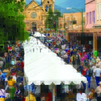 Crowds at the Santa Fe Indian Market.