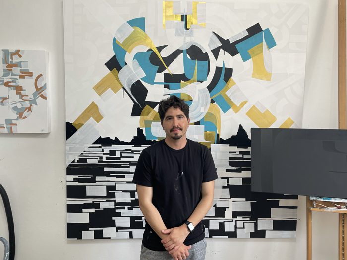 Reyes Padilla in his studio in Albuquerque