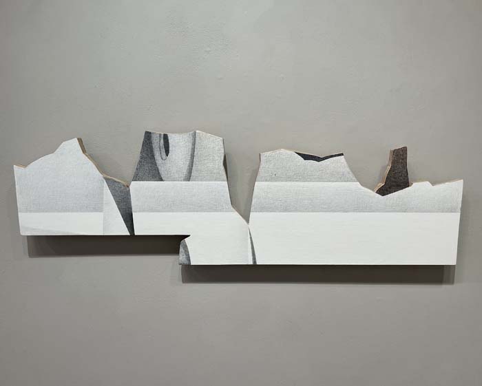 Kim Arthun, Badlands pencil and gesso on plywood, 2022