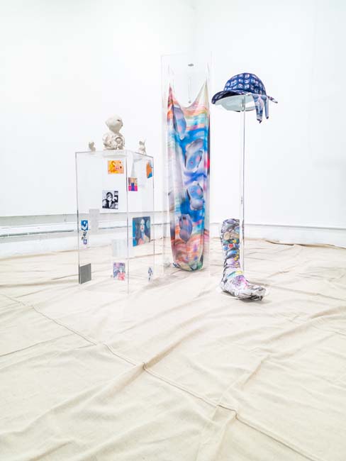 OUT/FIT, 2022, installation view with work by Min Ji Son