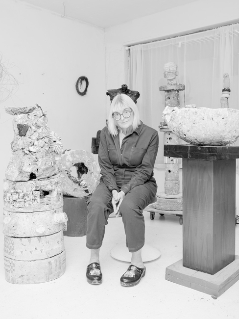 Patrica Sannit surrounded by her work