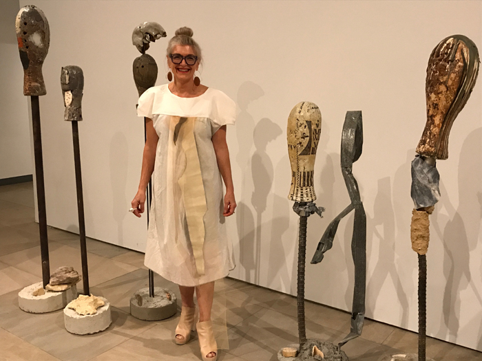 Patricia Sannit at her 2017 exhibition Rise Fall Rise