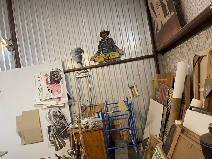 Bryan Wheeler’s studio in Lubbock, Texas