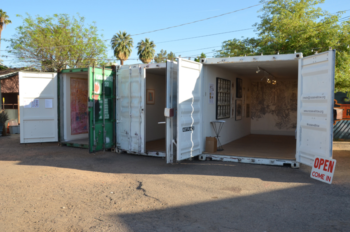 Art Detour included art displays in shipping container galleries in Roosevelt Row