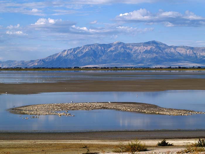 View of the Great Salt Lake, Utah.