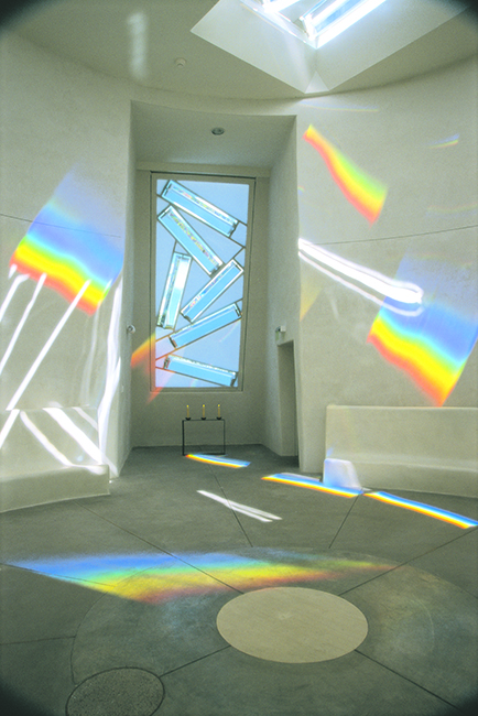 Dwan Light Sanctuary interior view with solar spectrum
