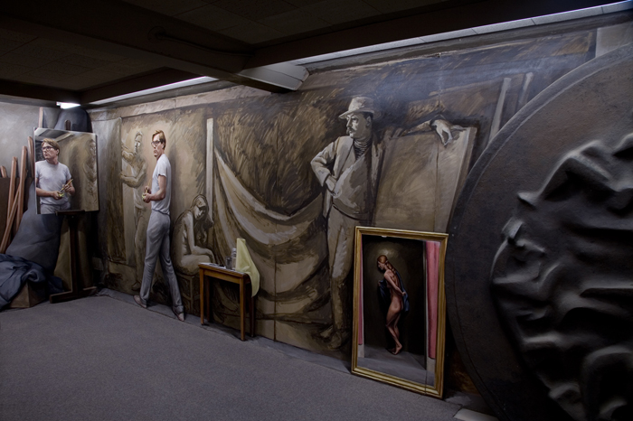 The Henge interior view with Willard Midgette artworks