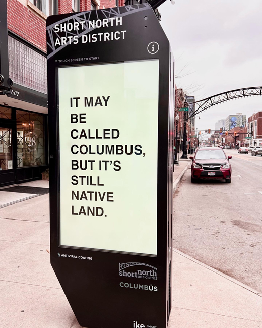 The Native Guide Project installation by Anna Tsouhlarakis in Columbus, Ohio