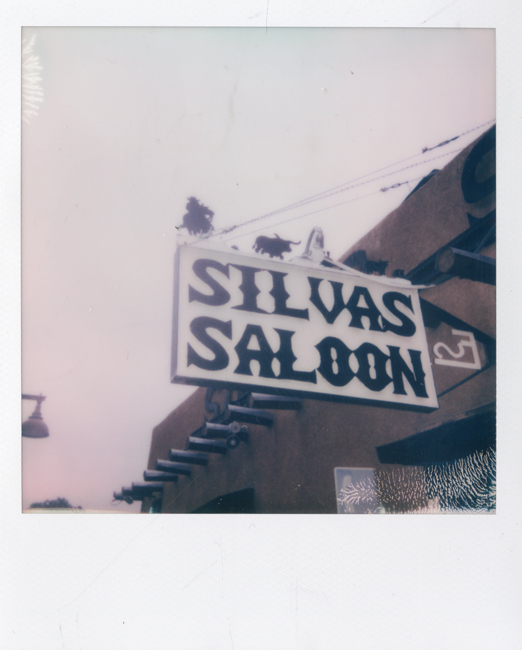 New Mexico dive bar Silva's Saloon sign