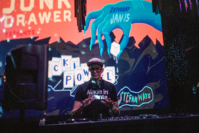 Junk Drawer Denver DJ with Charles Bloom artwork