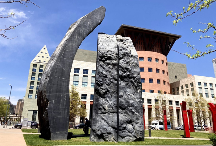 Denver public art of Beverly Pepper's Denver Monoliths