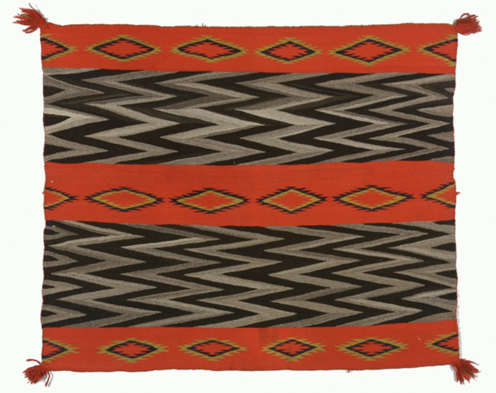 Horizons: Weaving Between the Lines with Diné Textiles, Women’s Shoulder Blanket