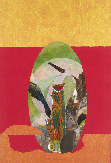 Amy Ernst, A Glimmer of Hope monotype/collage