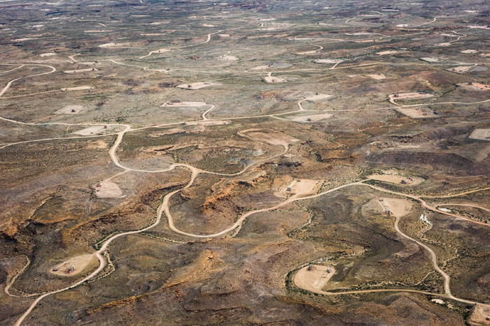 Russel Albert Daniels's photograph Fracking sites in the Uinta Basin in northeastern Utah