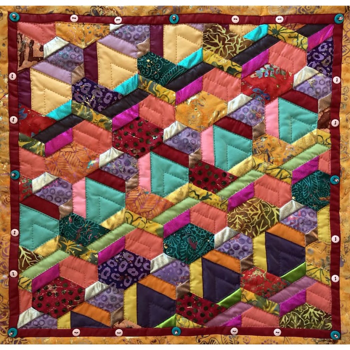 Rebecca Speakes's Buckaroo piece from Dimensionality: Quilts of a Different Stripe 