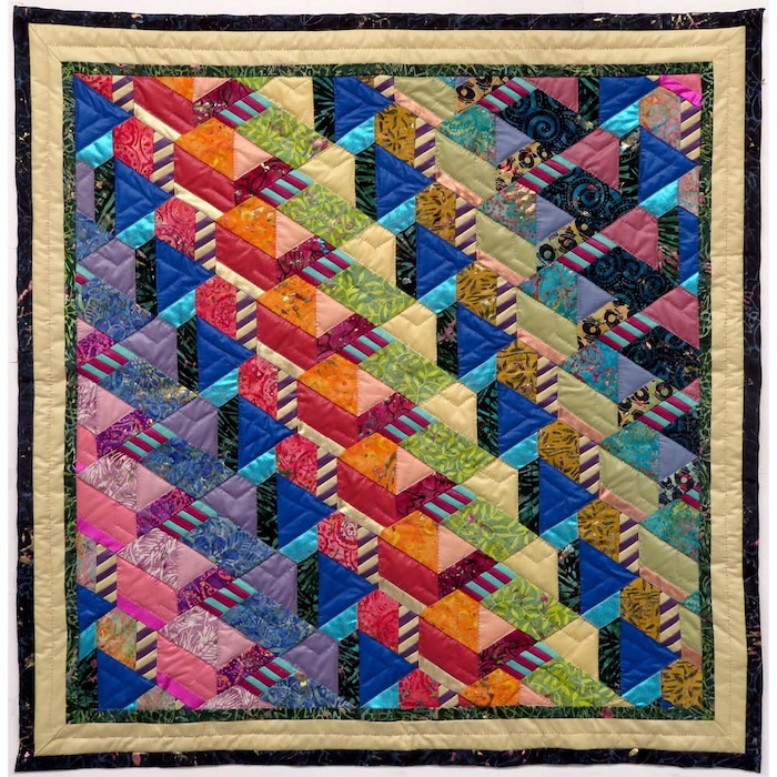 Rebecca Speakes's Marmalade piece from Dimensionality: Quilts of a Different Stripe 