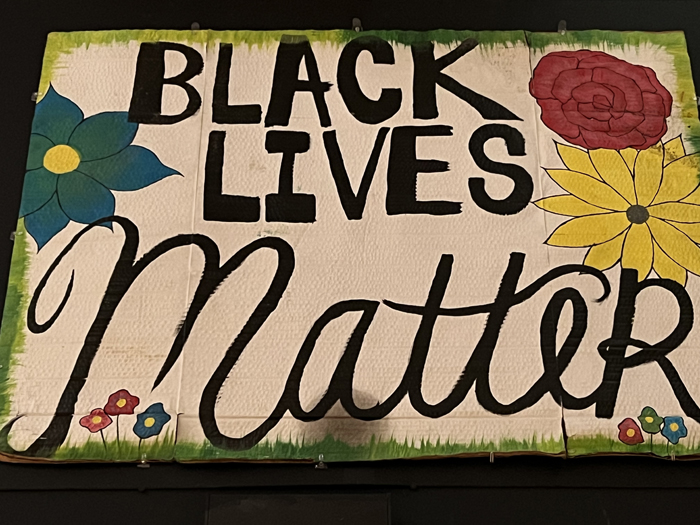 George Floyd exhibition at ASU Art Museum includes a "Black Lives Matter" sign