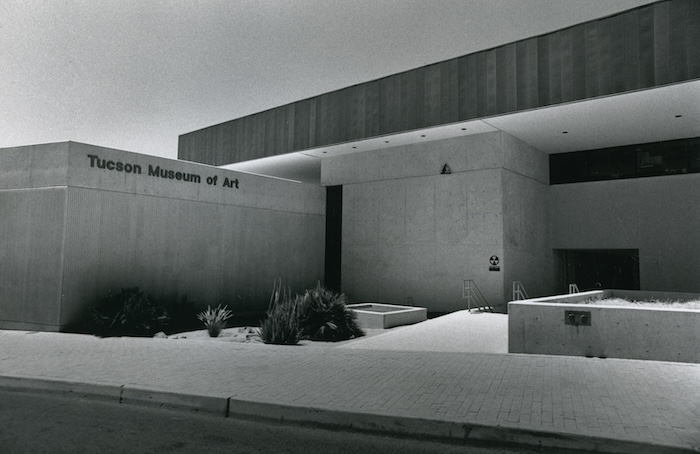 Exterior of east side of Tucson Museum of Art in 1975