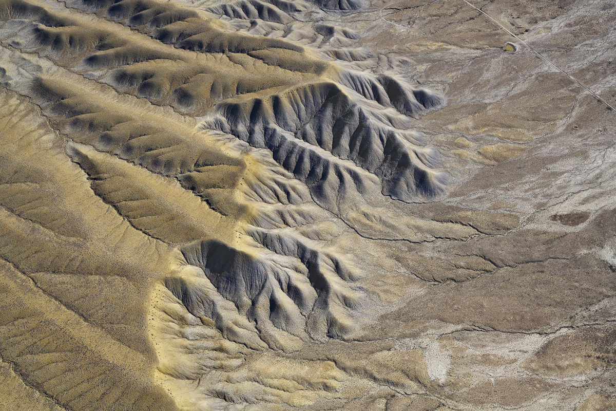 Aerial photograph of desert terrain, four corners region, fazal sheikh