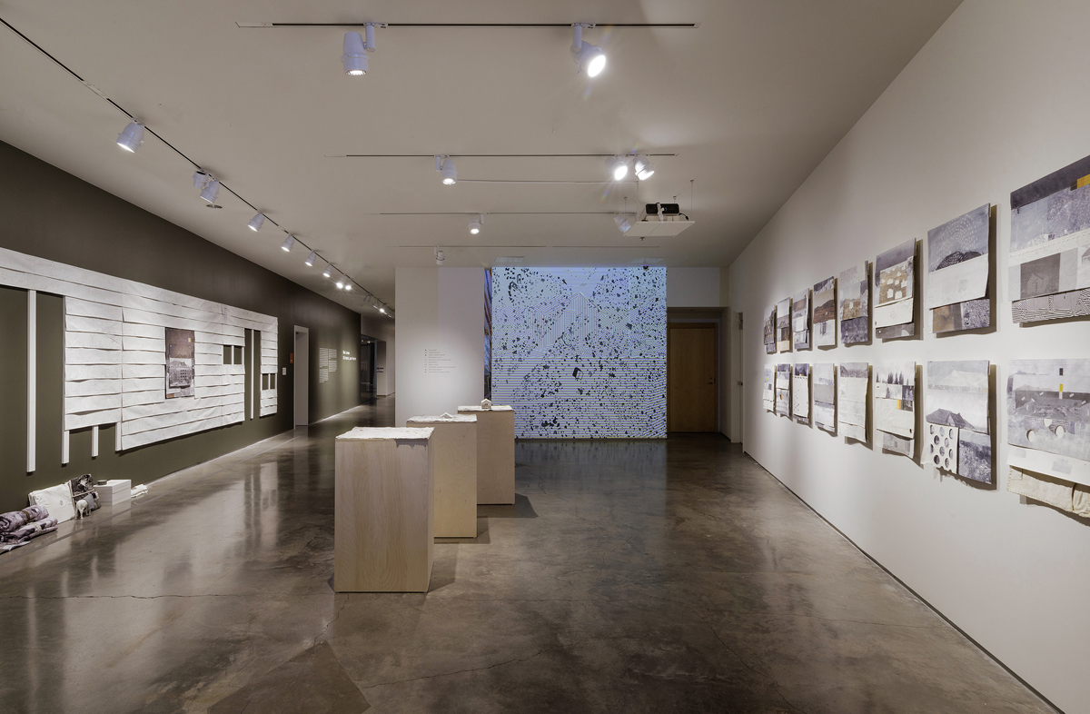 Nick Larsen: Old Haunts, Lower Reaches installation view at the Nevada Museum of Art