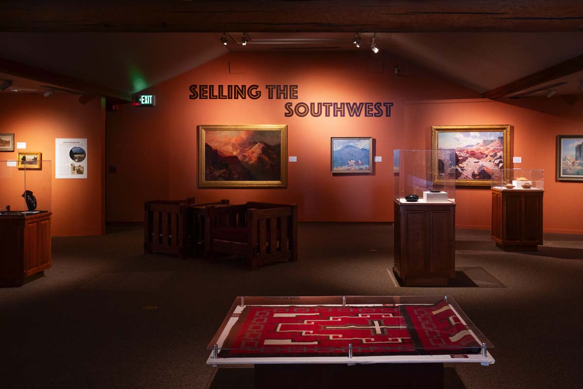Installation view of Selling the Southwest at the Museum of Northern Arizona.