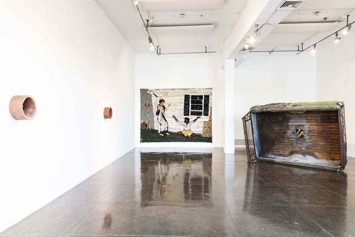 A view of large and small-scale artworks in Melissa Joseph's solo exhibition for the Artpace artist residency.