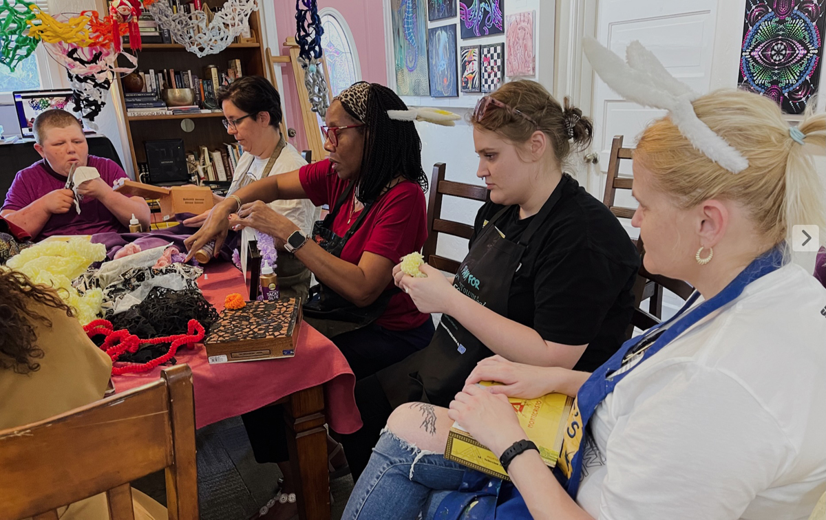 A group of Arizonans attend a workshop for Autism Appreciation Month, which was funded by Arizona Commission on the Arts.