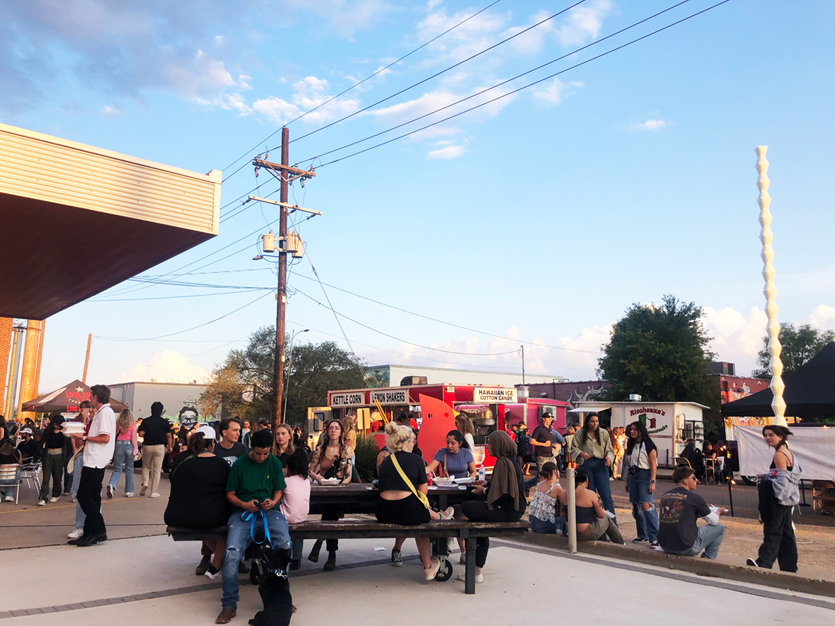 First Friday Art Trail crowd in Lubbock Texas.