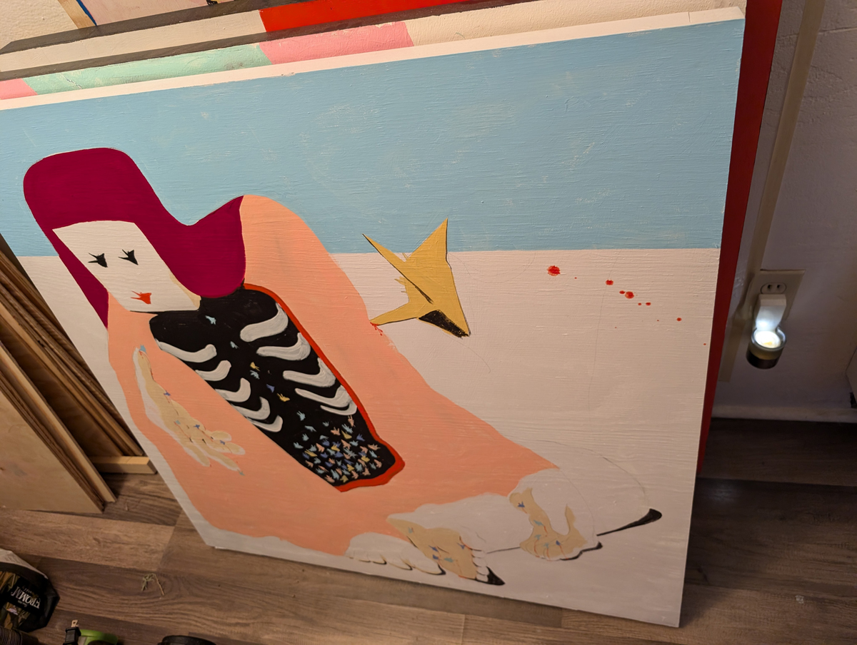 A painting by Beedallo, known for their Future Islands album cover design.