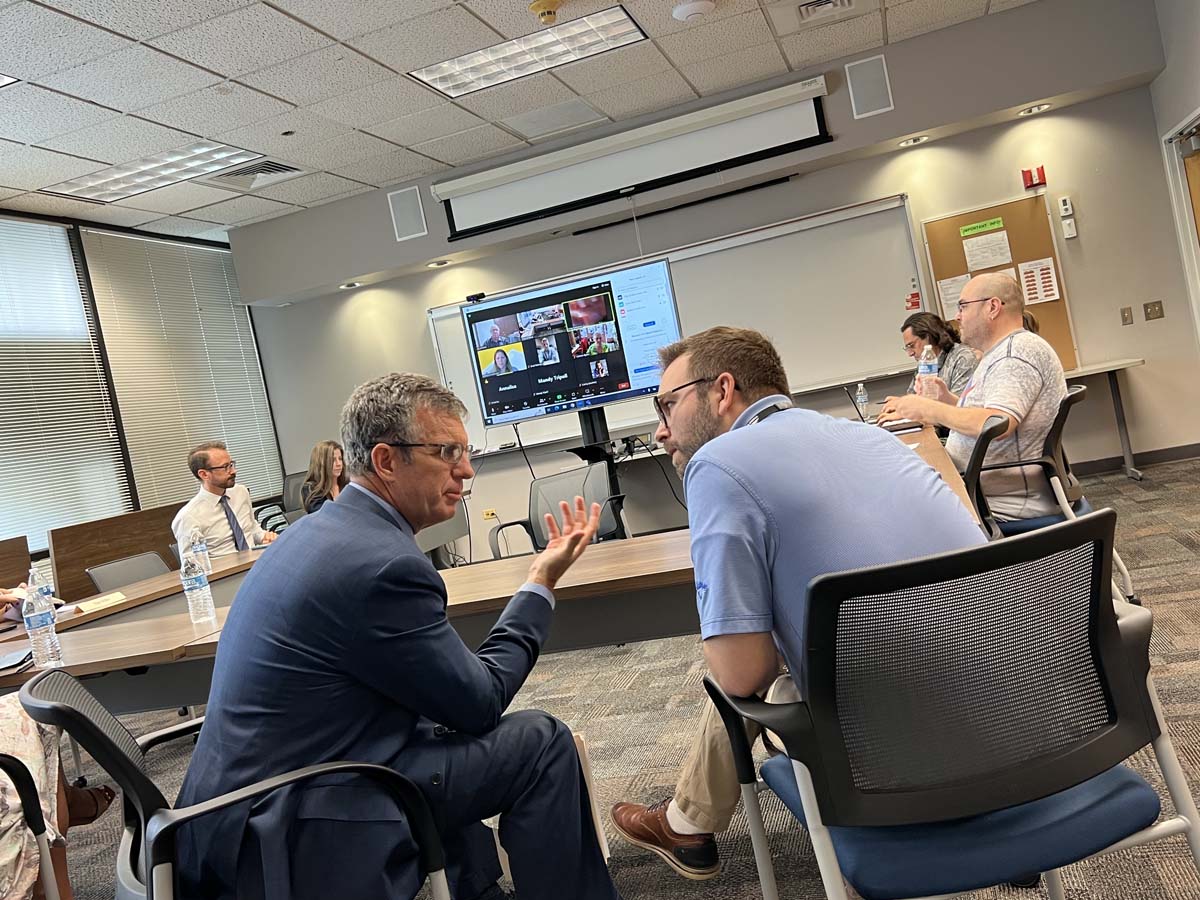 Chris Brady, city manager for the City of Mesa, before he speaks during an August 2023 meeting of the city’s museum and cultural advisory board.