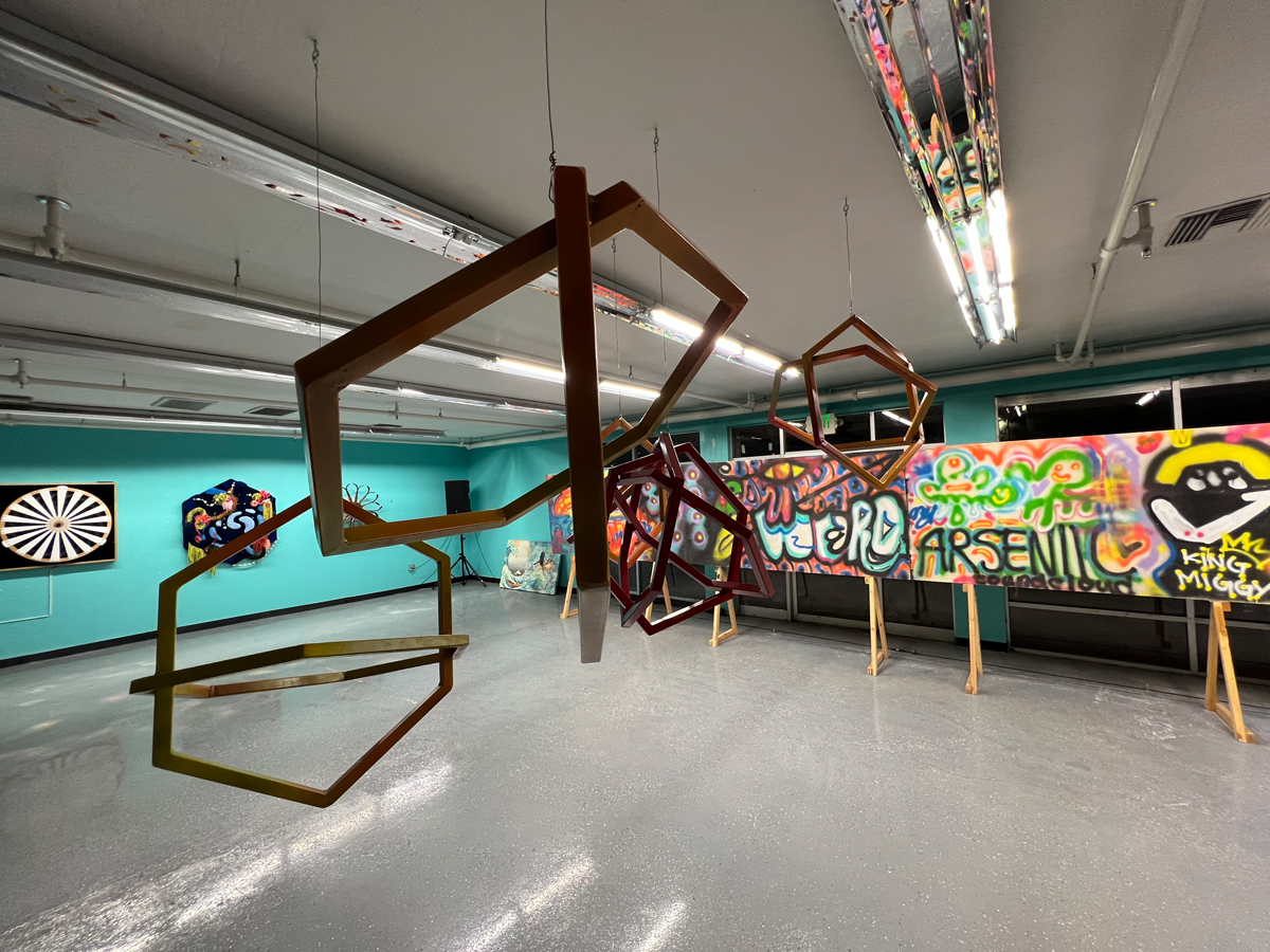 A colorful art installation in a former strip mall. Alternative arts hub Danelle Plaza in Tempe, Arizona, faces uncertainty amid redevelopment plans.