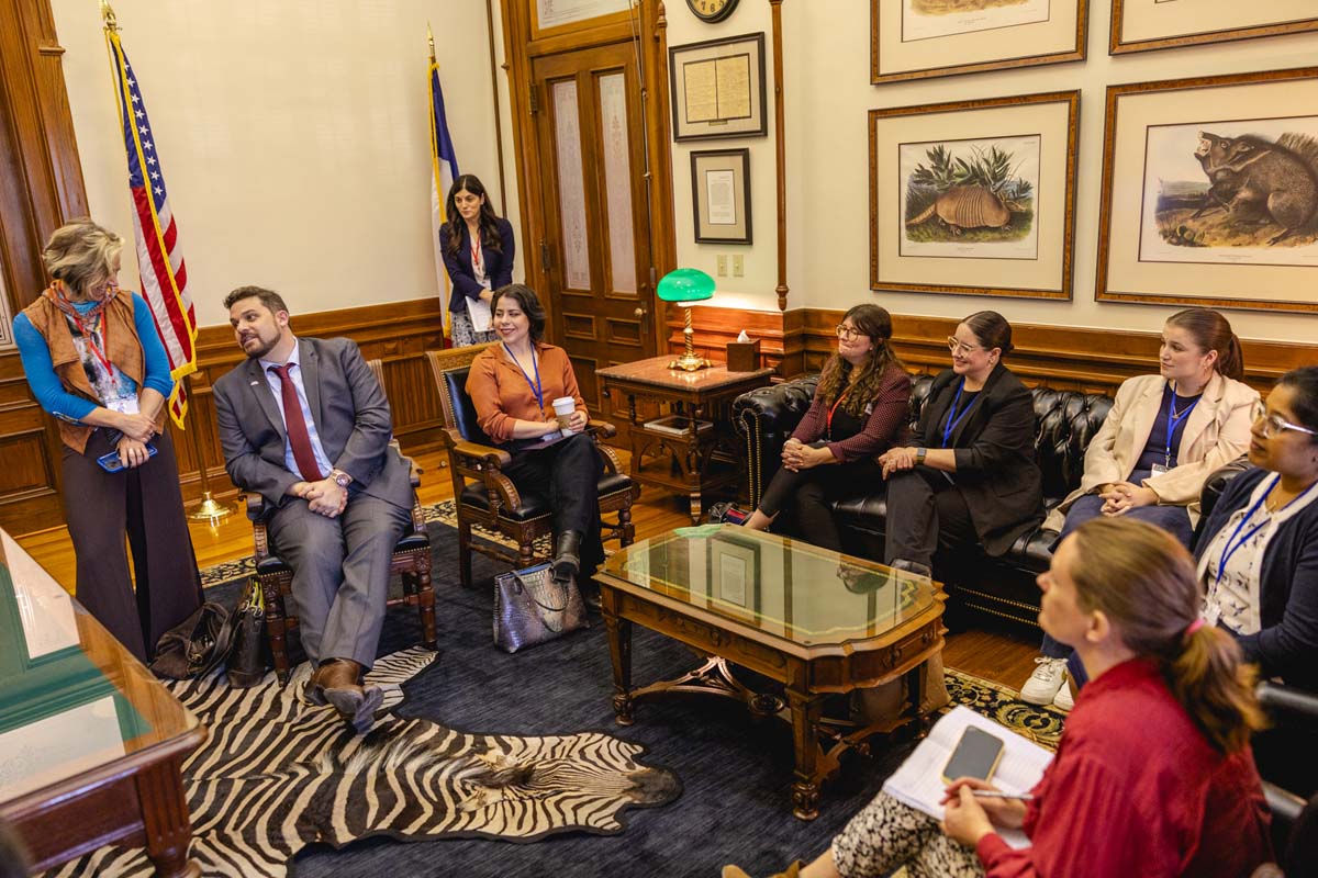 Advocates from Lubbock in speaker of the house Dustin Burrows's office