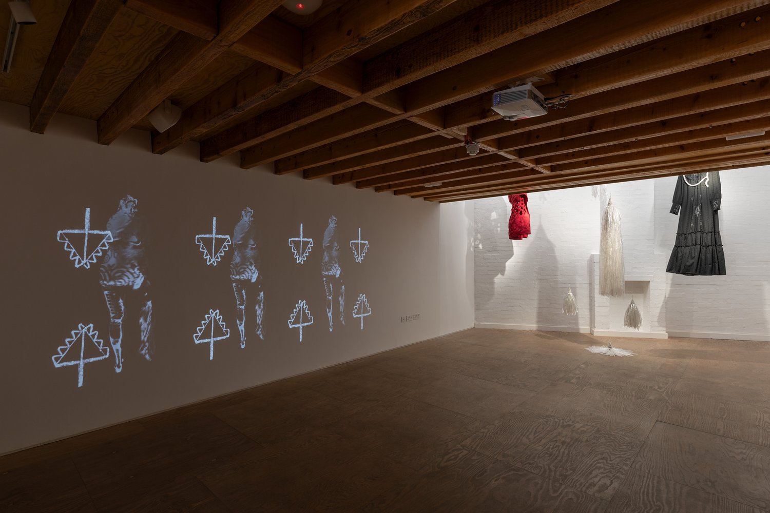 Installation view of Mimosa House's transfeminisms show, which subsequently traveled to SMoCA in Arizona.