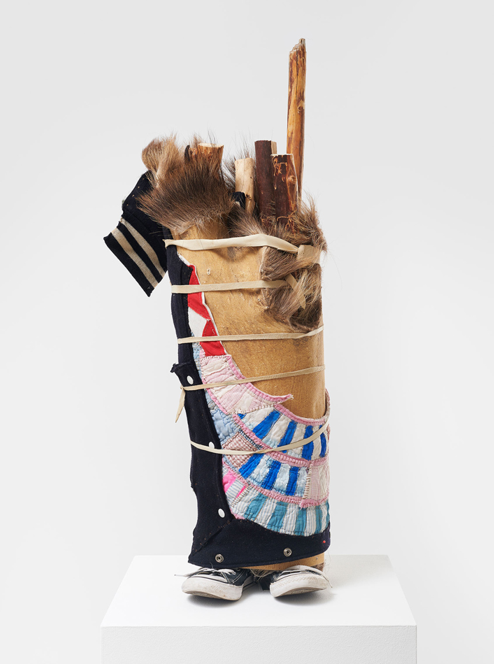Mixed media sculpture by Natalie Ball from the Broken Boxes exhibition.