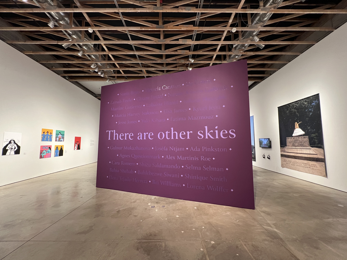 Installation view of There are other Skies, a museum at SMoCA adapted from the transfeminisms exhibition in London.