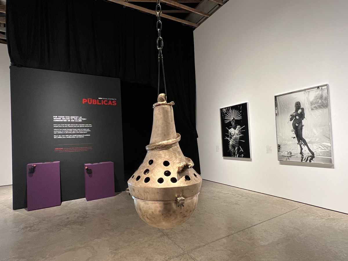 Installation view of There are other Skies, a museum at SMoCA adapted from the transfeminisms exhibition in London.