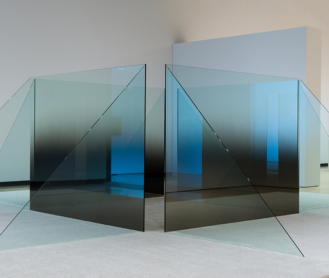 Sculptural installation by Larry Bell, from one of the must-see Southwest Art Exhibitions Spring 2025.
