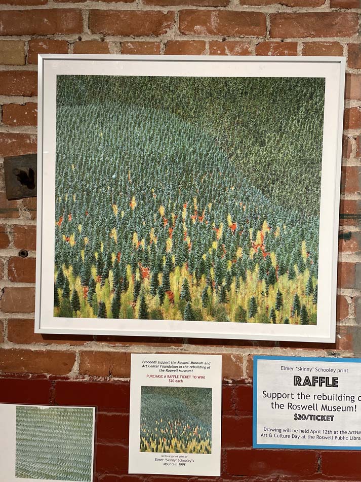 A print of Elmer “Skinny” Schooley, Mountain, 1998, is being raffled off by Bone Springs Art Space to support the Roswell Museum and Art Center Foundation