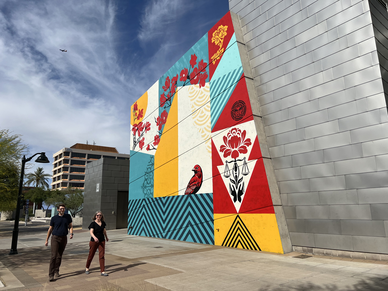 Shepard Fairey painted a mural in Mesa, Arizona.