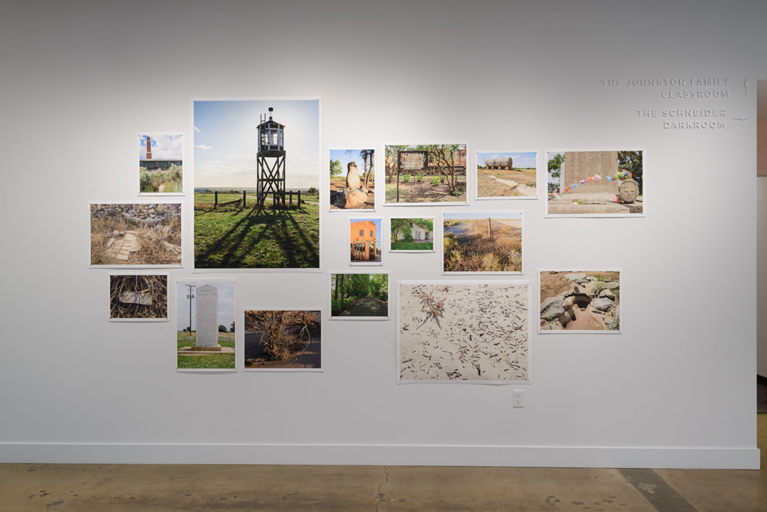 Salon hang of photographs from the group exhibition Echoes of Injustice, featuring Dean Terasaki.