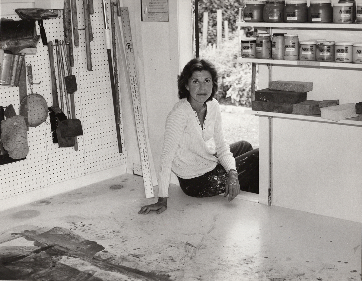 Helen Frankenthaler at Santa Fe Art Institute, where she was a master artist-in-residence for several years in the 1980s and 90s.