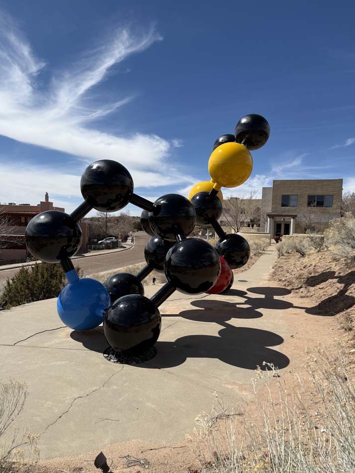 Giant sculpture of a molecule Cognition Enhancer