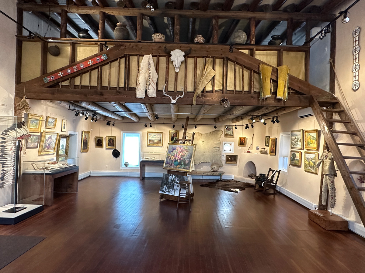 Interior of a historical art studio in Taos, NM.